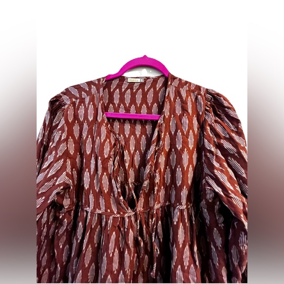 MATTA YAMINI IKAT DRESS - RUST LOZENGES
Size L - Picture 7 of 11
